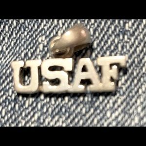 United States Air Force 925 Sterling Silver charm.